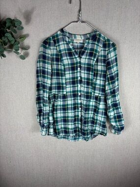 ModCloth > Blue and Green Plaid Button Down Shirt Small
